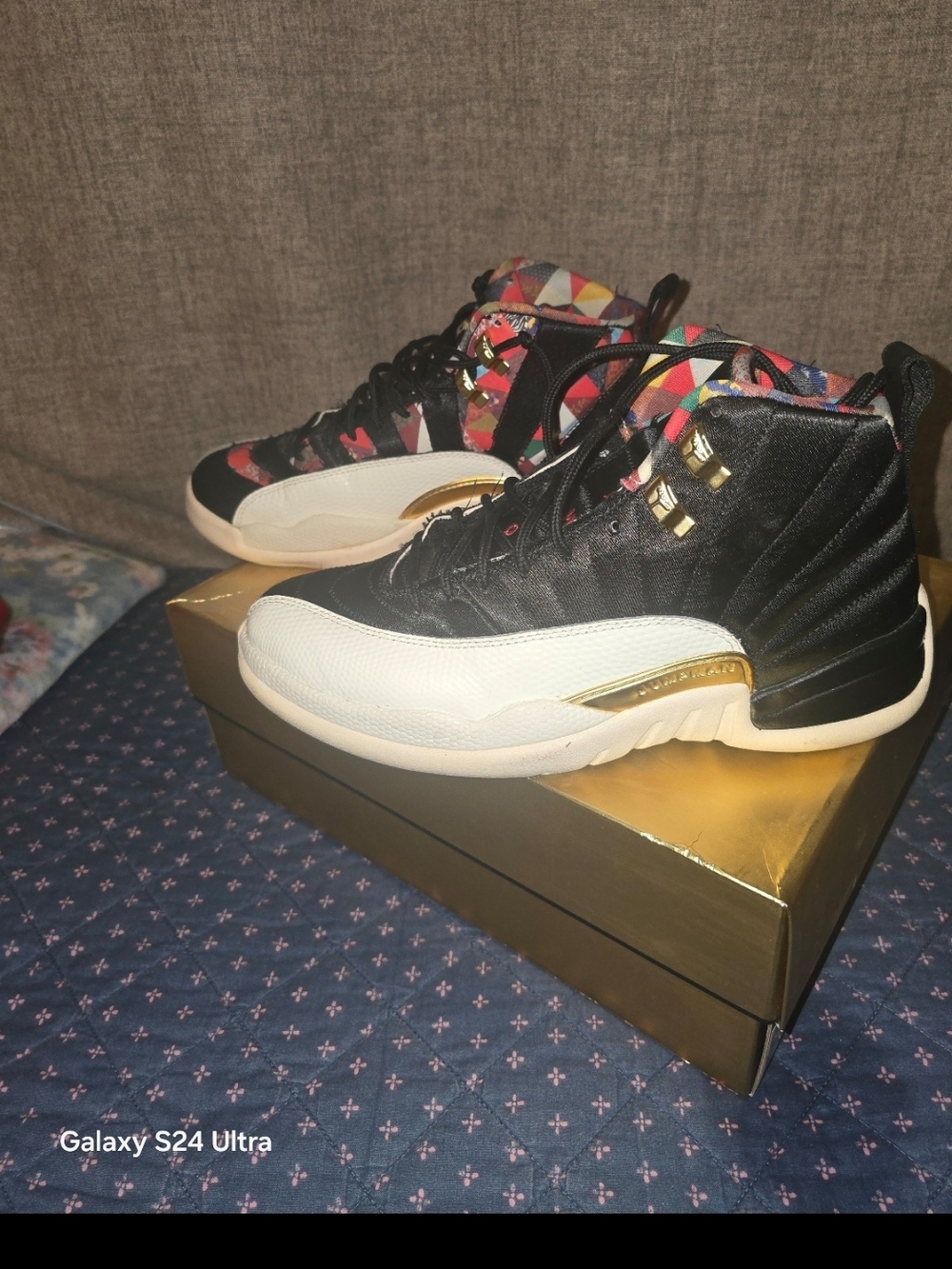 Jordan Air Jordan 12 Retro CNY Black/True Red-Sail - Picture 3 of 6